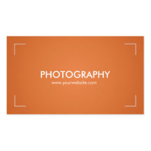 Photography Business Cards in Emerald & Orange
