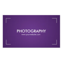 Photography Business Cards in Purple & White