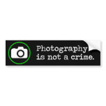 Photography is not a crime bumper sticker