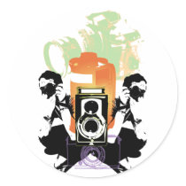 Photography Round Sticker