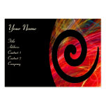 PHOTON SWIRL black red white Business Card