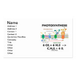 Photosynthesis (Chemical Formula) Business Card Template