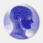 Phrenology Head Fridge Magnets