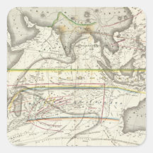 Physical Map of Indian seas Stickers