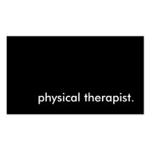 physical therapist. business card template