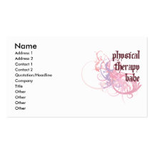 Physical Therapy Babe Business Card Templates