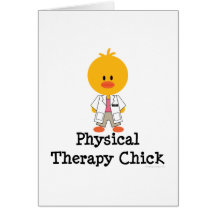 Physical Therapy Chick Greeting Card