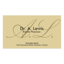 Physician and Medical Business Card - Monogram