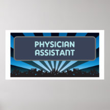 Physician Assistant Marquee Posters