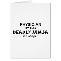 Physician Deadly Ninja by Night Greeting Cards