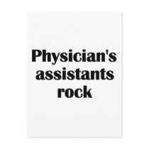 Physician's Assistants Rock Post Card