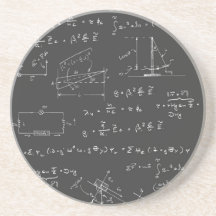 Physics diagrams and formulas coasters