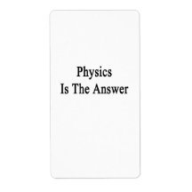 Physics Is The Answer Custom Shipping Label