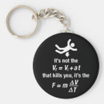 physics - it's the sudden deceleration that kills keychain