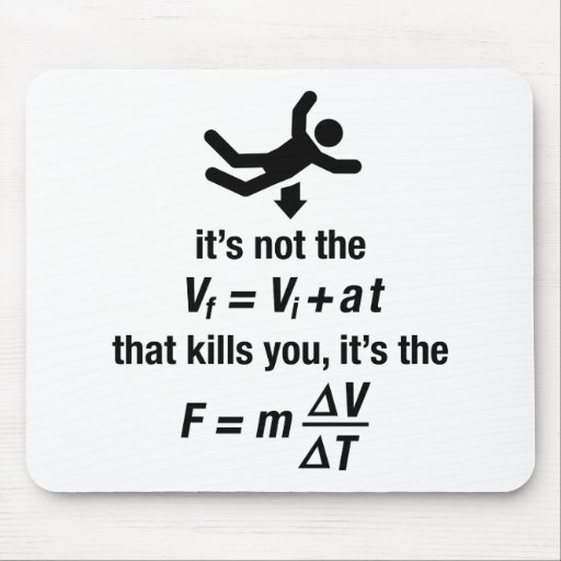 physics - it's the sudden deceleration that kills mousepad