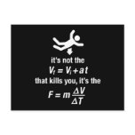 physics - it's the sudden deceleration that kills  postcards