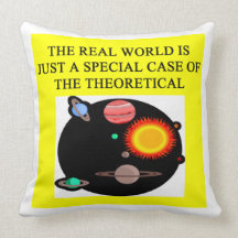 physics joke throw pillow