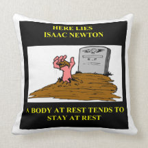 physics joke throw pillows