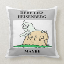 physics joke throw pillow