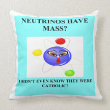 physics joke throw pillow