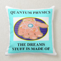 physics joke throw pillows
