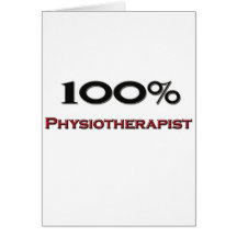 Physiothérapeute de 100 pour cent carte de vœux