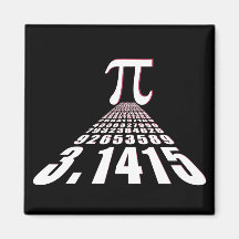 Pi, 3.141592653 fridge magnet