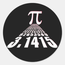Pi, 3.141592653 sticker
