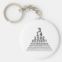 Pi Chart -- Math gifts and t-shirts Key Chain