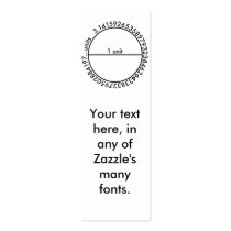 Pi Circle Bookmark (biz card) Business Card