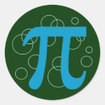 Pi Circles Round Sticker