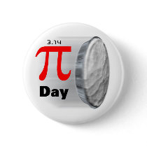 Pi Day - March 14th Button