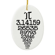 Pi Day Nerd Christmas Tree Ornaments