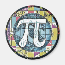 Pi Day Pi Symbols Fridge Magnet