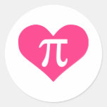 Pi heart stickers