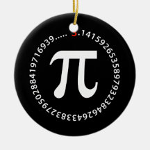 Pi Number Design Christmas Tree Ornament