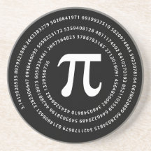 Pi Number Design Drink Coaster
