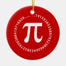 Pi Number Design Ornaments