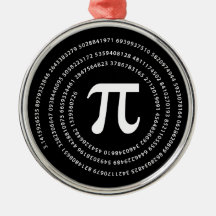 Pi Number Design Ornaments