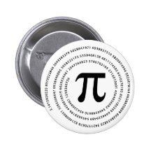 Pi Number Design Pinback Button