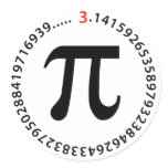 Pi Number Design stickers