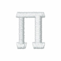 Pi Number Symbol Embroidered Polo Shirt