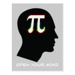Pi - OPEN YOUR MIND - Greetings Postcard postcards