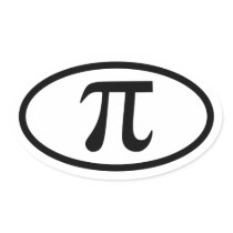 Pi Oval Sticker