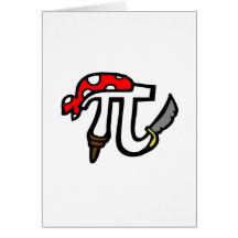 PI Pirate Greeting Cards