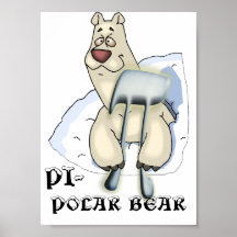 PI POLAR BEAR - HUMOR - POSTER