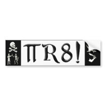 PI R8 - PIRATE SPELLED THE GEEK WAY BUMPER STICKERS
