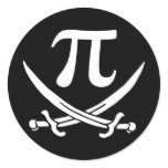 pi-rate pi symbol jolly roger sticker