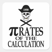 Pi-Rates of the Calculation Square Stickers