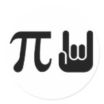 Pi Rocks Round Sticker
